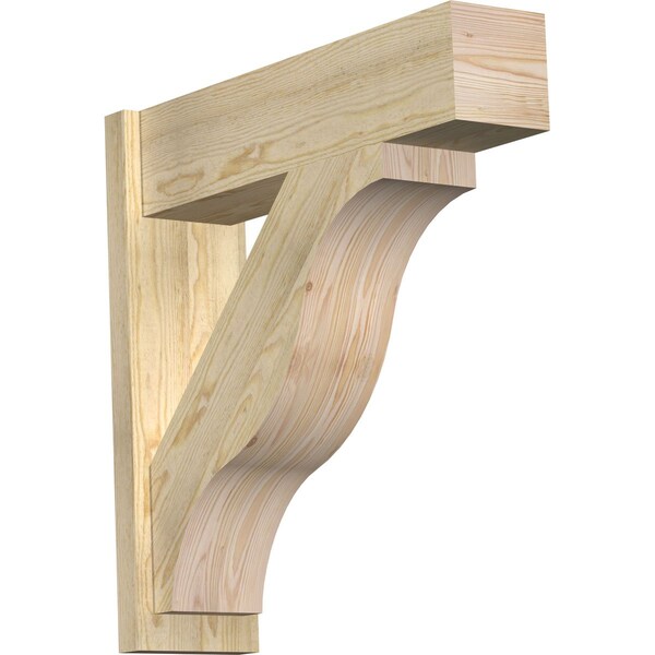 Ekena Millwork Funston Block Rough Sawn Outlooker, Douglas Fir, 8"W x 30"D x 30"H OUT08X30X30FST05RDF - main